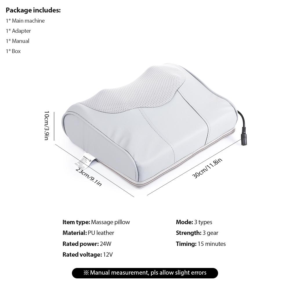 Многофункциональная подушка для массажа шеи и спины, 20 головок, массажер шиацу, подушка для талии и тела с постоянной температурой