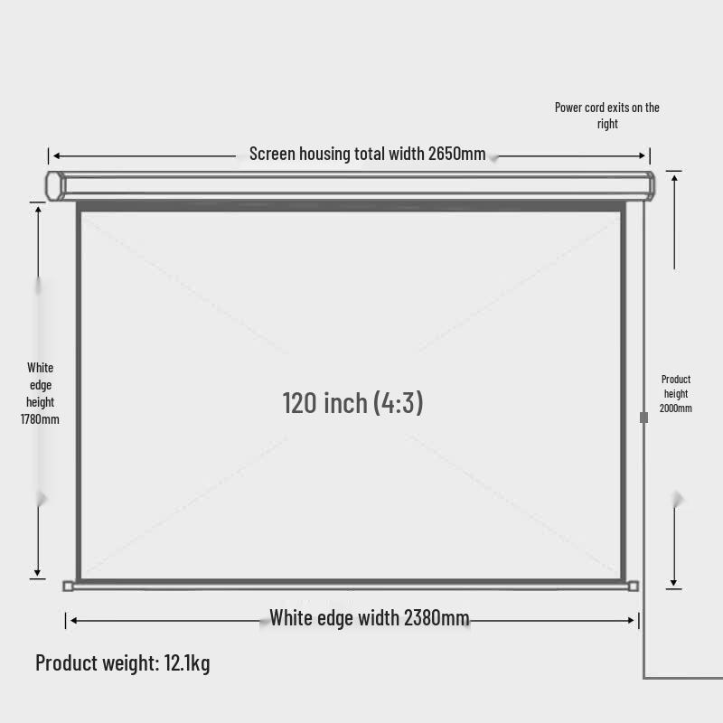 Deli Electric Projector Screen