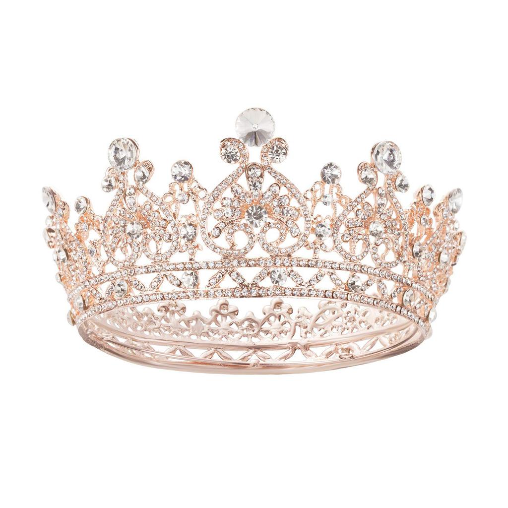A Water Diamond Crown A Heart Shaped Crown A Bride's Headwear A High End Bride's Crown and Hair Accessory