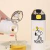 Snoopy Thermos Water Bottle, 316 Stainless Steel, Direct Drinking, Leak-Resistant, One-Touch, Large Capacity, Keeps Drinks Cold or Hot, Cute, Easy to