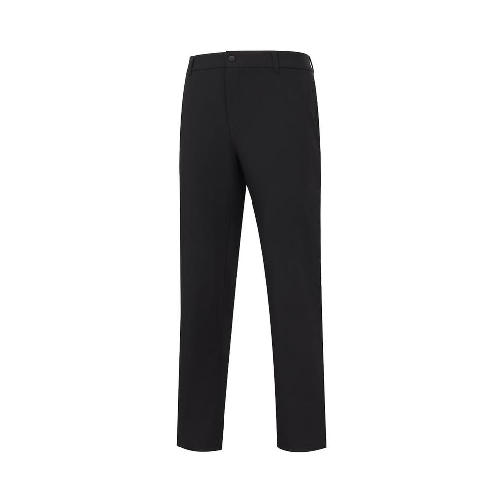 Li Ning Group Purchase Series Solid Color Mid Waist Comfortable Casual Knitted Sports Pants Men Pants Black AYKU563-4