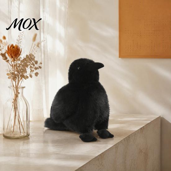 Decorative Raven for Bedroom Realistic Plush Crow Toy, Soft Stuffed Animal Bird Cute Halloween Living Room Black Doll Kids, Holiday Party Home