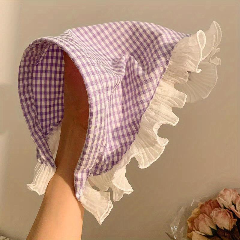 Lace Triangular Hair Scarf Headband Square Headscarf Hairband Turban Bandage Bandana Headband Women Headwarp Hair Accessories