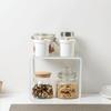 Multifunctional Iron Storage Rack Closet Shelf Drainage Rack for Dinner Plates Spice Jars Holder Kitchen Organizer