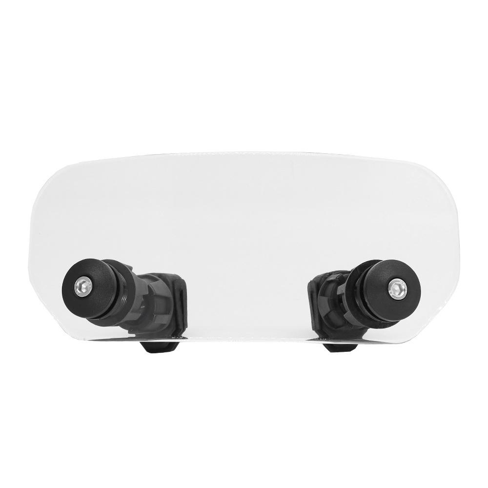 Motorcycle Windshield Extension Universal Adjustable Airflow Windscreen Extender Fits All Motobikes (Transparent)