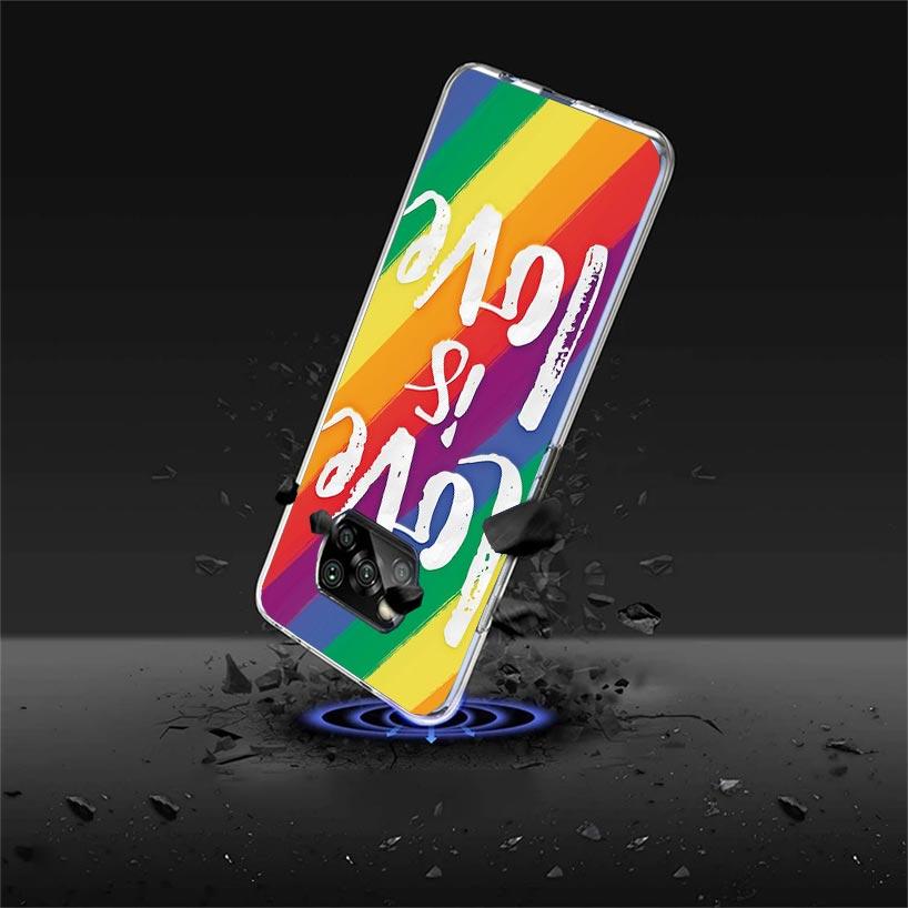Love Is Love LGBT Rainbow Case Phone Cover for Xiaomi Redmi Note 10 9 9S 8 8T 7 5 Pro Mi 12T 11T 10T 9T 12 11 Lite A3 A2 Trend F