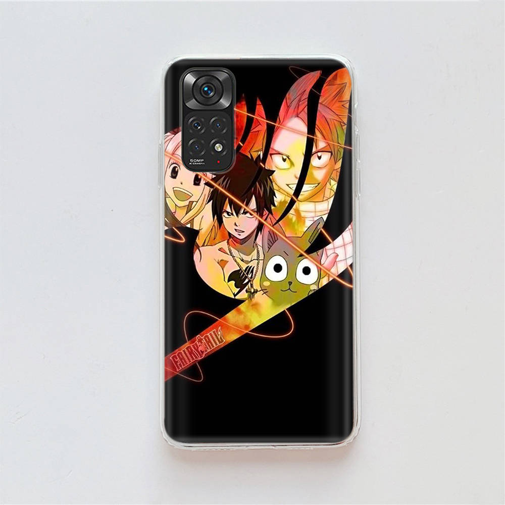 Чехол DT15 Fairy Tail для Samsung A04 A14 A23 A34 A54 M23 M33 M52 M53 Realme 10 9 C30S C35 C55 VIVO Y02S Y21 Y33S Y51 X80 Pro Прозрачная крышка