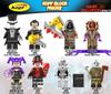 Halloween Pumpkin Zombie Building Blocks Figures Set of 8 Creative Assembly Holiday Gift Kids Educational Puzzle Model