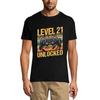 Men's Gaming T-Shirt Level 21 Unlocked - Gamer 21st Birthday Tee Shirt