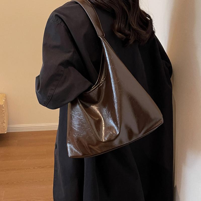 Yogodlns Мягкая качественная сумка из искусственной кожи подмышкой, винтажная винно-красная женская сумка через плечо, большая дорожная сумка, женская универсальная сумка-тоут