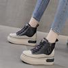 Board Shoes with High Heels and Thick Soles, Heightening Casual High-top Shoes
