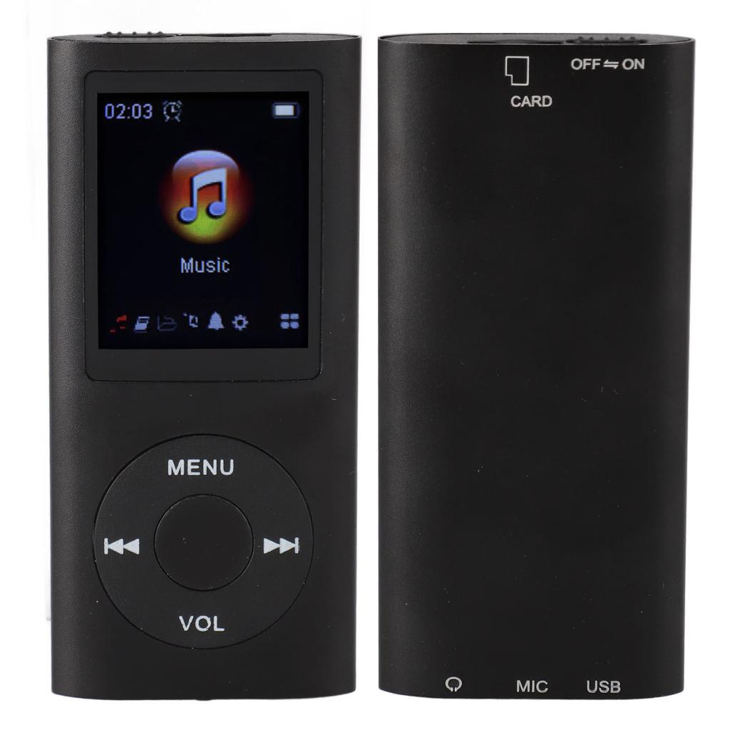 Портативный MP3-плеер 1,8-дюймовый TFT-экран Hi-Fi Звук 7 режимов звуковых эффектов USB-зарядка Цифровое видео Музыка