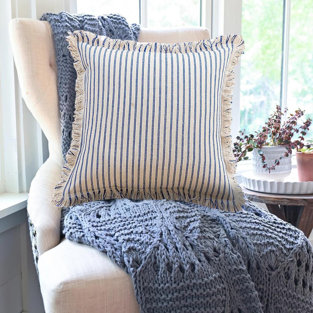 Double Sided Striped Decorative Pillowcase (pillow Core Not Included)