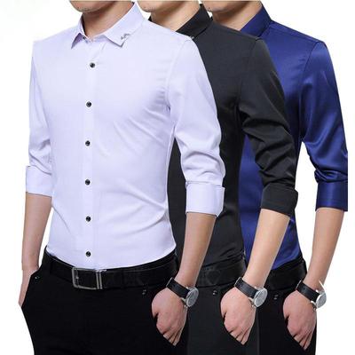 Корейская версия тонкой немаркой рубашки с короткими рукавами для мужчин, повседневная мода, размер плюс