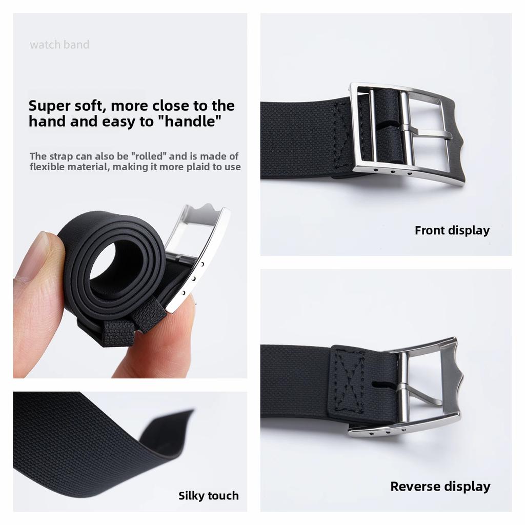 20мм 21мм 22мм FKM Фторкаучуковый Ремешок Для Tudor FXD M25707 M79363N Браслет для Omega Seamaster Longines Rolex резиновый ремешок для часов