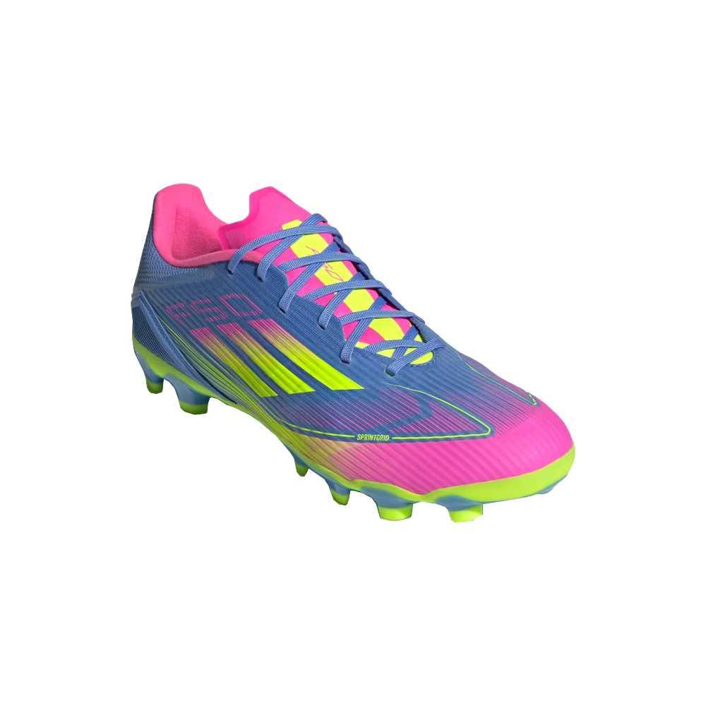 adidas Футбольные бутсы F50 League для мягкого, твердого и искусственного покрытия, с амортизацией, нескользящие, унисекс, синие IE1236
