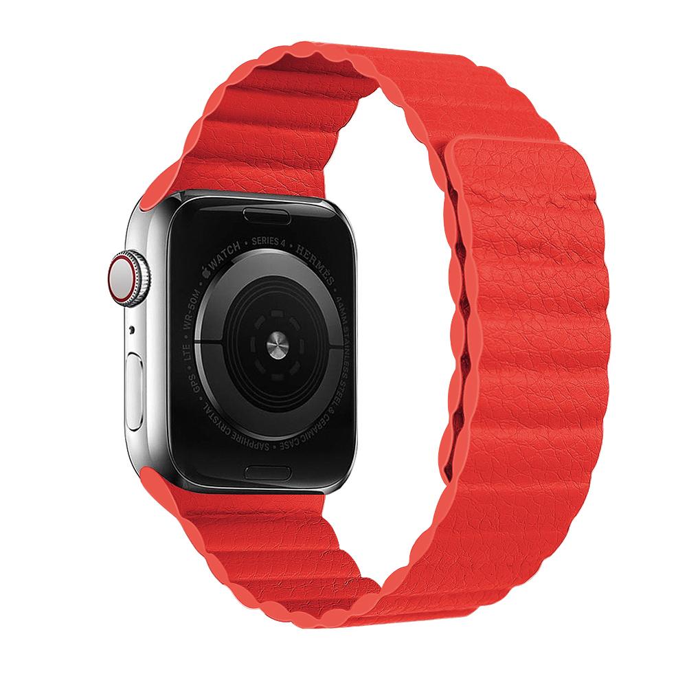 Кожаный ремешок-петля для Apple Watch Ultra Band 49 мм, 44 мм, 40 мм, 38 мм, 42 мм, магнитный браслет iwatch series 3, 4, 5 se, 7, 8, 45 мм, 41 мм