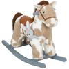 Baby Rocking Horse Plush Animal Rocker With Realistic Sound And Toy Rocking Toy Chair For Kids Aged 2 5 Brown