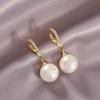 Elegant Lady's Pearl Pendant Earrings Korean Fashion Jewelry Party Student Girl's Simple Accessories Sweet Earrings For Woman