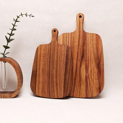 Деревянная разделочная доска Yousheng, доска для закусок, двусторонняя сырная доска для кухни, кемпинга, поднос для подачи еды с ручкой