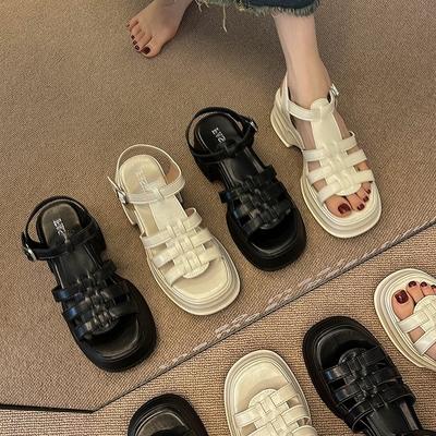 Сандалии для отдыха на открытом воздухе с каблуком «рыбий рот»