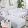 Solid Color Corner Sofa Cover Elastic Thin Fabric Sofa Covers for Living Room Pets L Shape Sofa Need Order 2 Pieces Slipcover