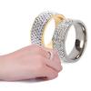 1PC Gift Jewelry Steel Ring Bling Titanium Accessories Lover Engagement Couple