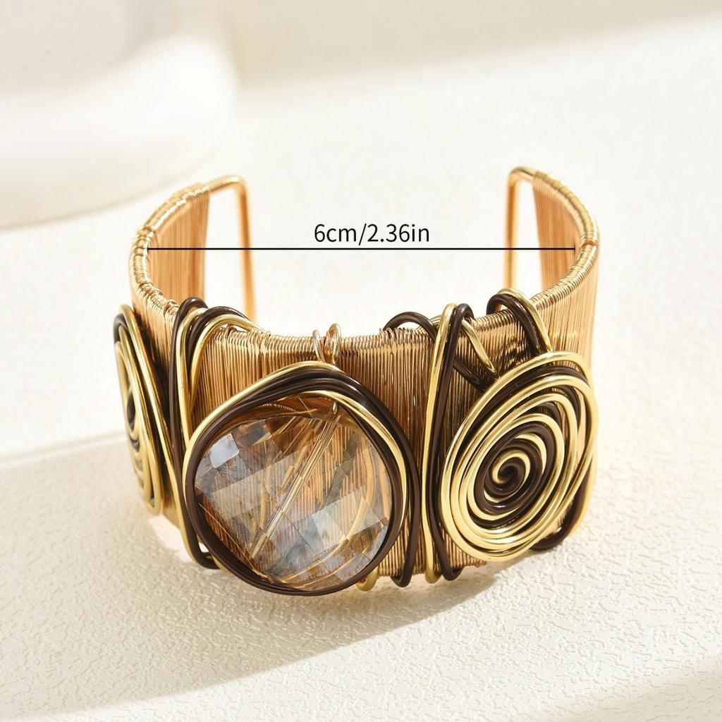 Niche Light Luxury Women's Bracelet Personalized Thread Inlaid Gemstone Design Versatile Bracelet Jewelry