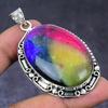 Подвеска из натурального радужного солнечного кварца 925 пробы из серебра 2,40 дюйма B6n39