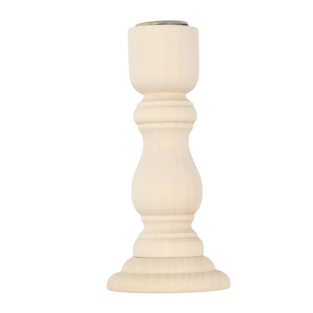 Stand Vintage Retro Wood Candle Holder Wooden Pillar Candlestick Holder Wedding Decoration