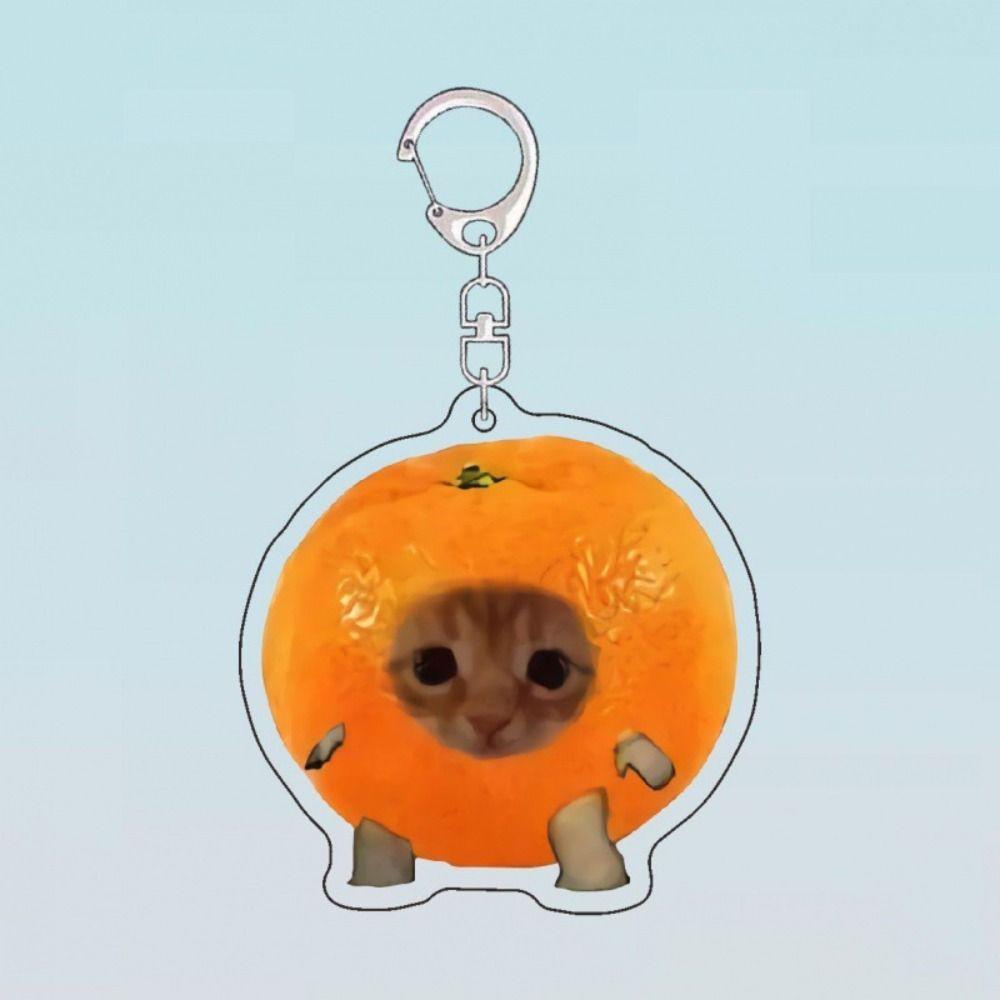 Huh Cat Rambling Goat Keychain Cat Pendant Confused Cat Memes Key Chain Backpack Pendant