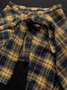 High Street Punk Tie-Waist Plaid Layered Men's Assymetric Top