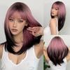 BLONDE UNICORN Короткий прямой коричневый блондин омбре парик синтетический парик боб с челкой косплей вечерние повседневные натуральные волосы для женщин термостойкие