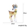 Blucome Fashion Alloy Drop Oil Sika Deer Brooch Cute Animal Women Suit Pin Clothing Accessories