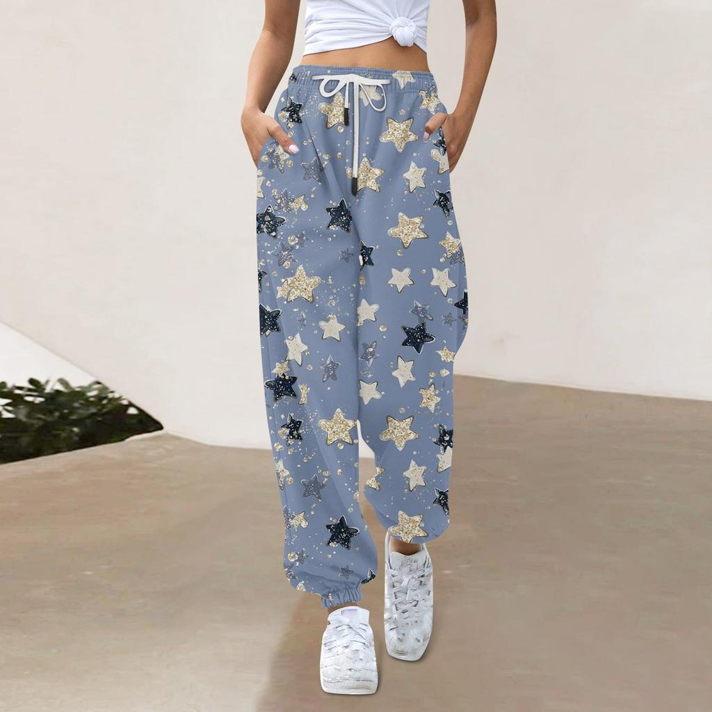 Женские повседневные модные спортивные штаны с имитацией джинсовой ткани и повседневные брюки