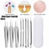 Stainless Steel Makeup Tool Pimple Removing Face Care Tool Blackhead Removing Skin Care Tool Kit