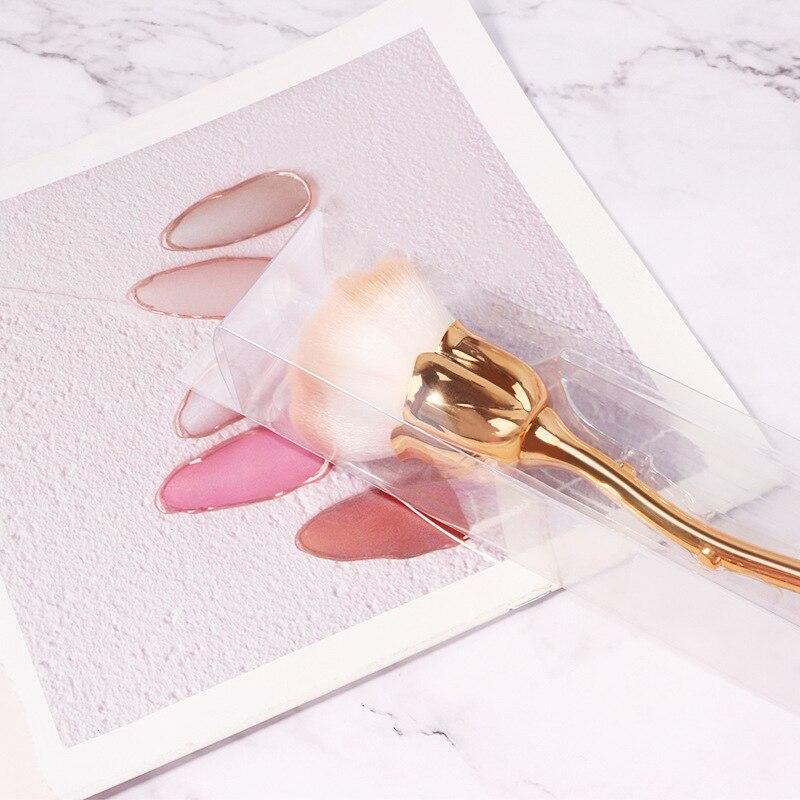 1 шт. Маникюр в форме розы с кистью для ногтей Художественная кисть Аксессуары для ногтей Инструмент Популярная круглая кисть для удаления пыли с полировки макияжа