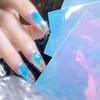 1 PC Nail Art Aurora Ice Cube Cellophane Glass Foil Film Sticker Colorful Transfer Laser Jewelry Paper Manicure Nail DIY Decoration