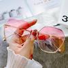 New Irregular Trimmed Sunglasses Women's UV Protection Fashion Frameless Sunglasses