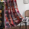 1 шт. LOZUJOJU Bohemian Style Patchwork Printed Country Style Semi Blackout Шторы для маленьких окон Кухня Спальня Гостиная Балкон Домашний декор