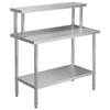 VidaXL Kitchen Work Table with Shelf 120x60x120 Cm Stainless Steel
