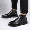 Модные роскошные брендовые мужские ботинки Chelsea, высококачественные кожаные туфли с резьбой, дизайнерские ботинки, модные повседневные деловые ковбойские сапоги