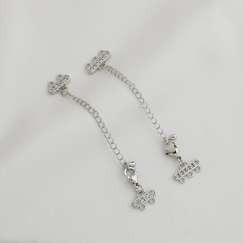 Позолоченная 14K цепочка с подвеской-кисточкой из циркона и застежкой-лобстером для DIY-удлинения украшений
