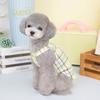Pet Clothing Korean Version of Dog Clothes Teddy Skirt Dog Clothing  Teddy Cotton Plaid Straps