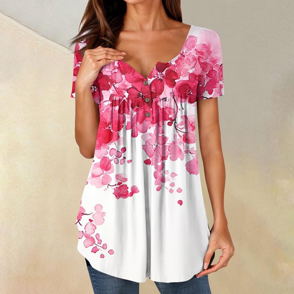 Женские туники, топы, нарядные, повседневные, летние, рубашки с коротким рукавом, свободный крой, плиссированный топ в стиле бохо