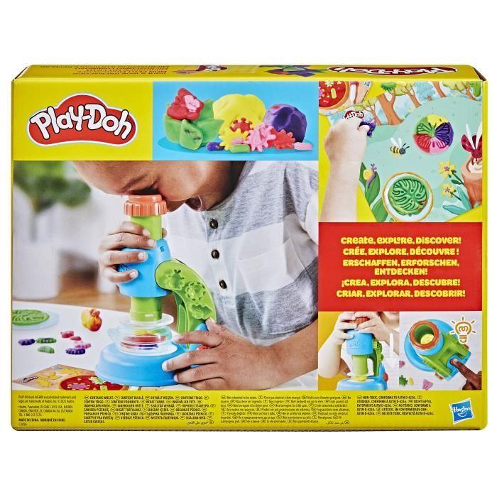 Play-Doh Mon petit microscope, pâte à modeler, 9 accessoires et 5 couleurs, loisirs créatifs, Classique, dès 3 ans