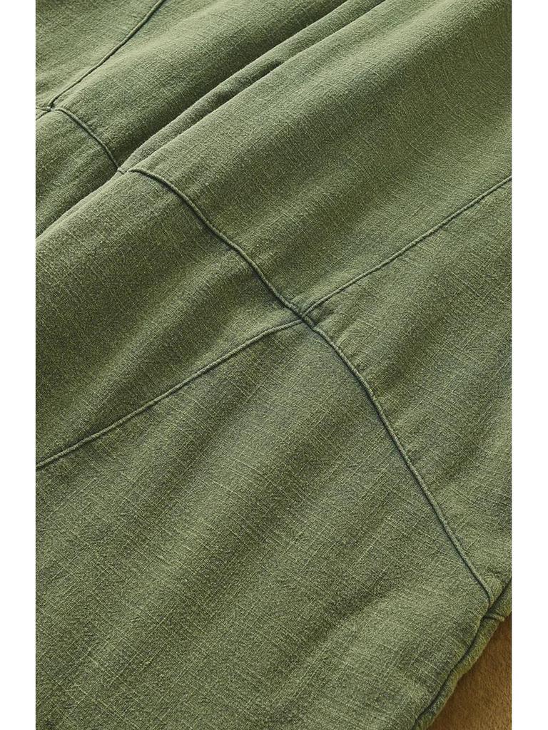 Шаровары из утолщенного бархата рами и хлопкового льна - Весна 25 Женские брюки для медитации