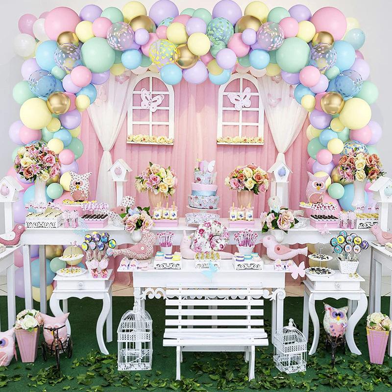 Набор латексных шаров «макарон» для свадебного оформления зала, шары для украшения дня рождения, шары для вечеринки по случаю открытия годовщины