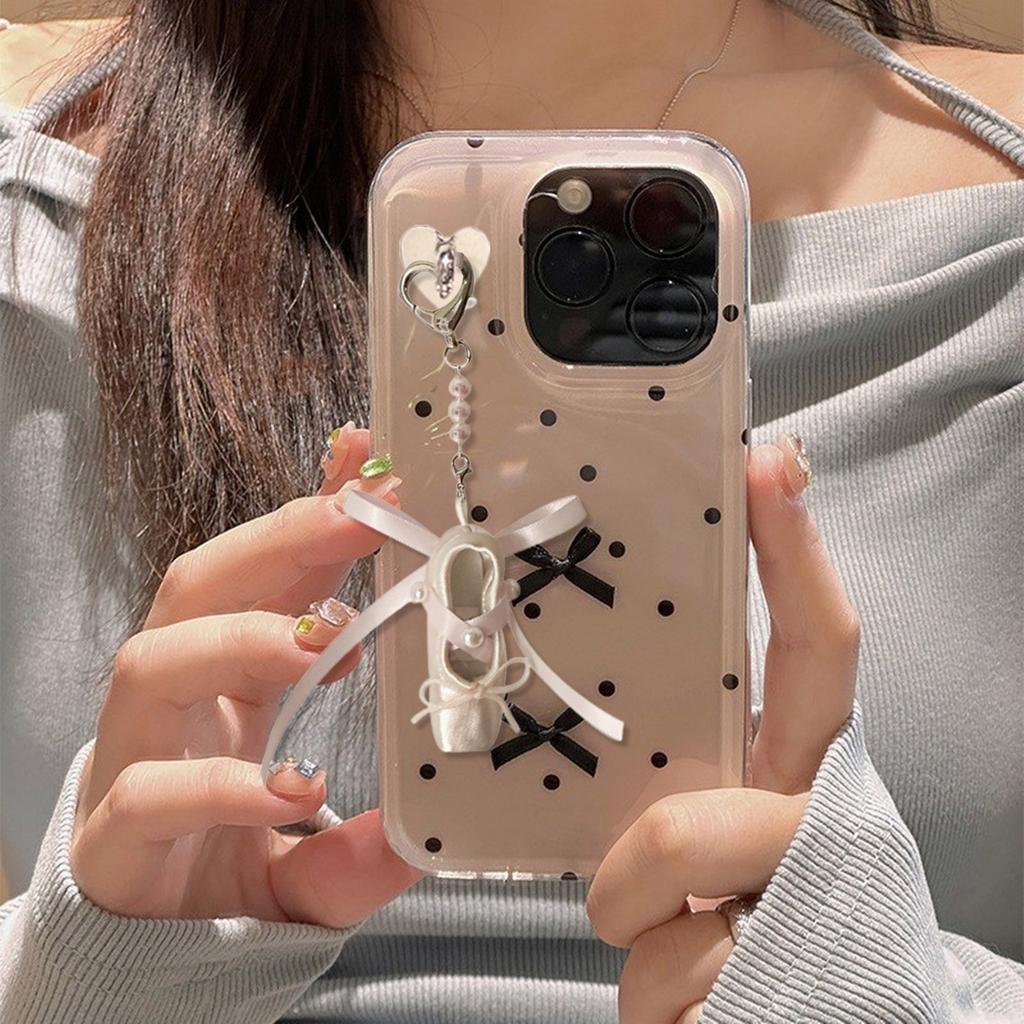 Ballet Shoe Keychain Pendant Sweet Bowknot Charm Dance Shoes Hangings Ornament Keyring Backpack Decoration for Women Gir