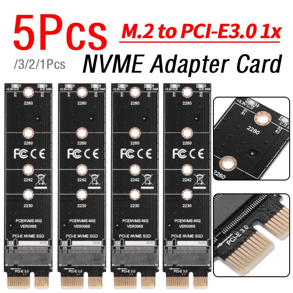 1/2/3/5 шт. Адаптер-карта расширения NVME M.2 на PCI E3.0 1X Высокоскоростная карта-конвертер M Key NGFF Модуль-конвертер